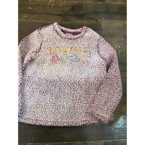 Harry Potter Hogwarts Sherpa Fleece Pullover‎ Sweatshirt Women's Size S Magenta